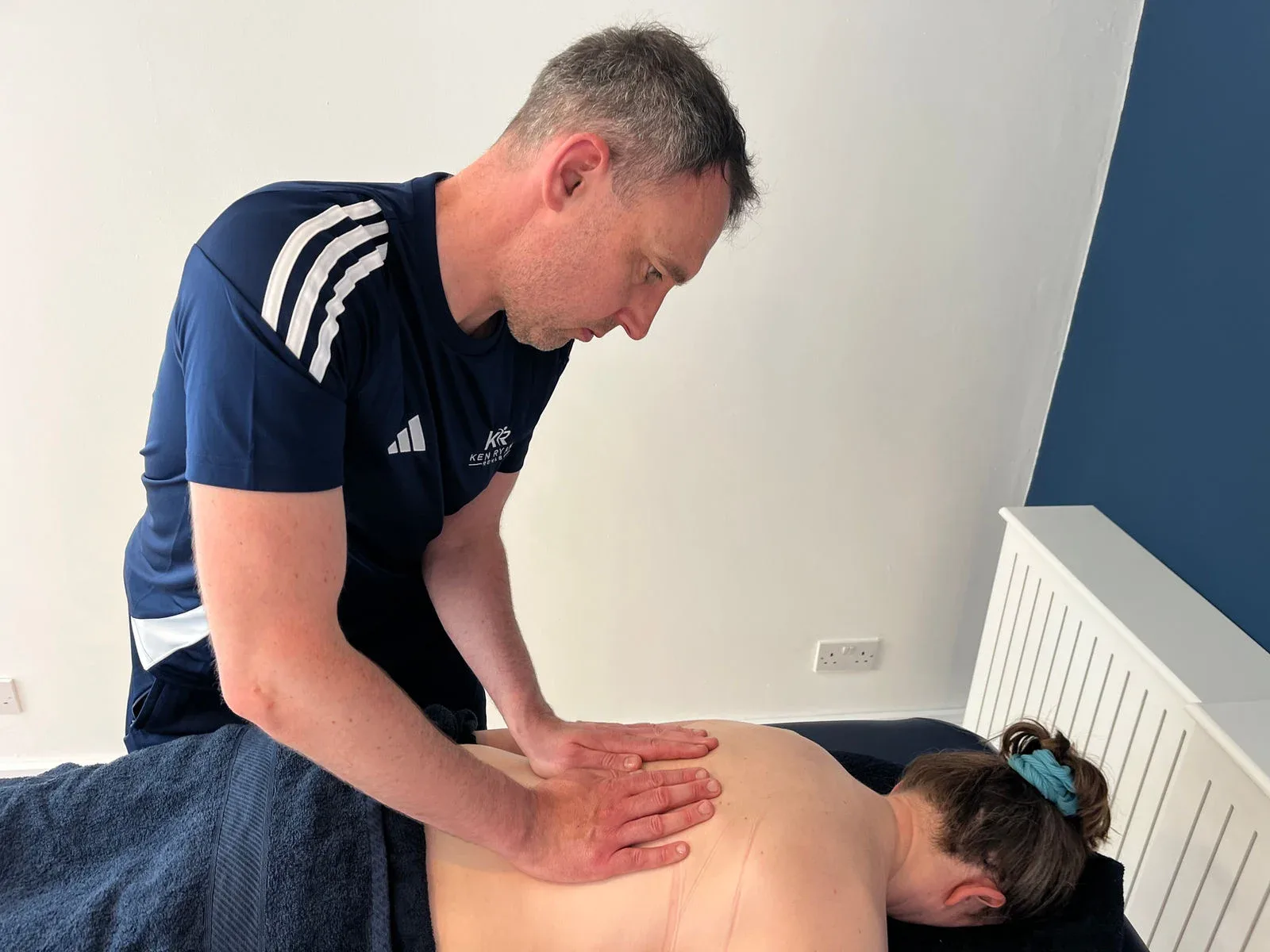 Massage therapy on the upper back